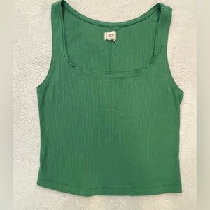 BDG Ribbed Green Tank Top